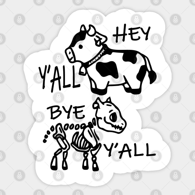 cow lovers Sticker by lazykitty